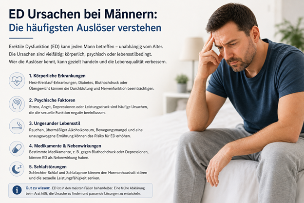 ED Ursachen bei Männern: Die häufigsten Auslöser verstehen