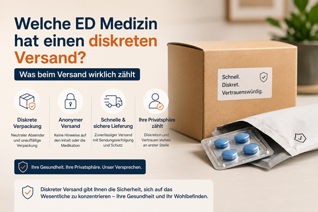 Welche ED Medizin hat einen diskreten Versand? Was beim Versand wirklich zählt